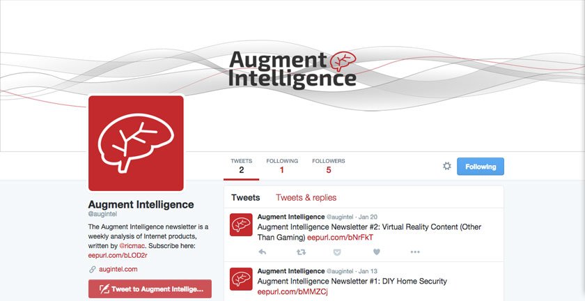 Making of Augment Intelligence Branding, Twitter screenshot -- Mervi Emilia